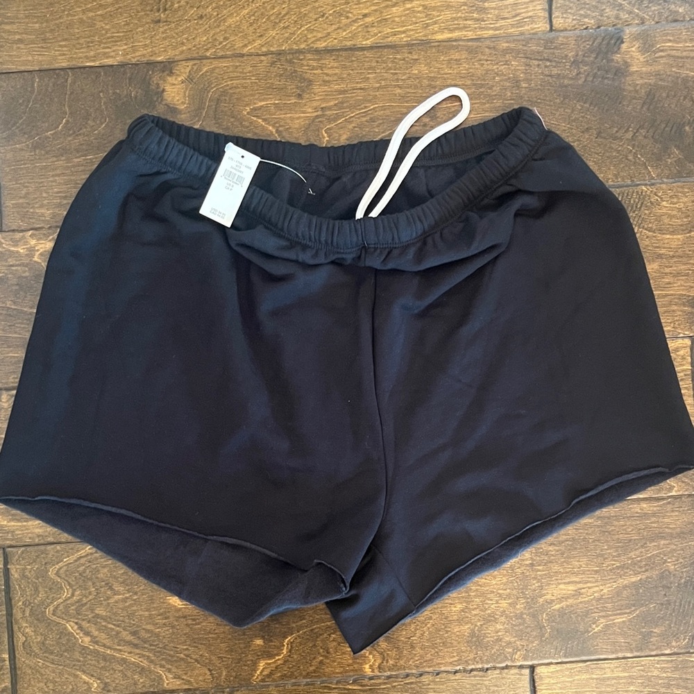 Women's black sweatpant Shorts
